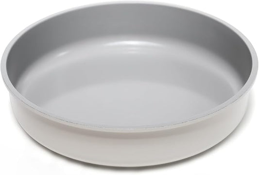 9.5 Inch Round Cake Pan,Cast Aluminum Bakeware Ceramic Nonstick for Cake Baking,Oven and Dishwasher Safe(Beige)