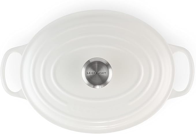 Le Creuset Enameled Cast Iron Signature Oval Dutch Oven, 5 qt. , White