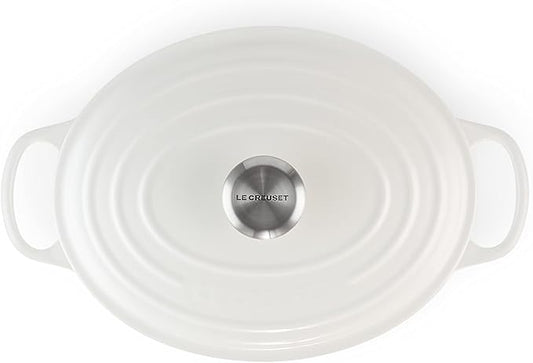 Le Creuset Enameled Cast Iron Signature Oval Dutch Oven, 5 qt. , White