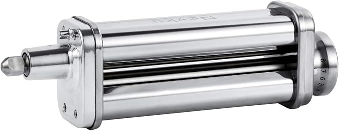 Pasta Roller Attachment for KitchenAid Stand Mixer, Stainless steel Pasta Roller Attachment with 8 Adjustable thickness knob, Stainless Steel Pasta Maker accessory Machine