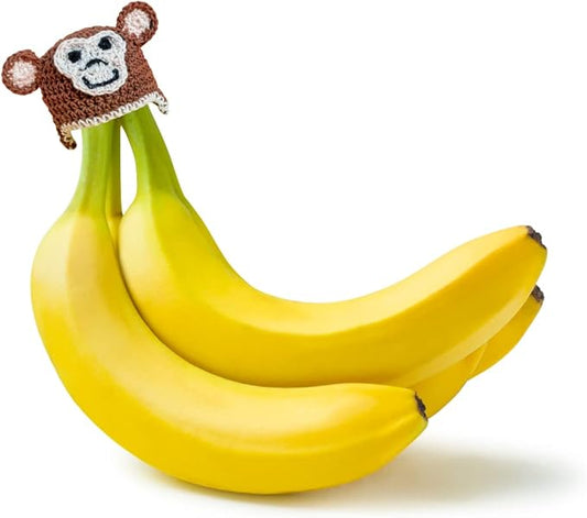 NANA HATS Banana Freshness Preserver, Keep Bananas Fresh Longer, Ideal for Organic Bananas, Innovative Banana Holder for Home Use, Extend Freshness of Your Fruit, AS SEEN ON SHARK TANK, Monkey