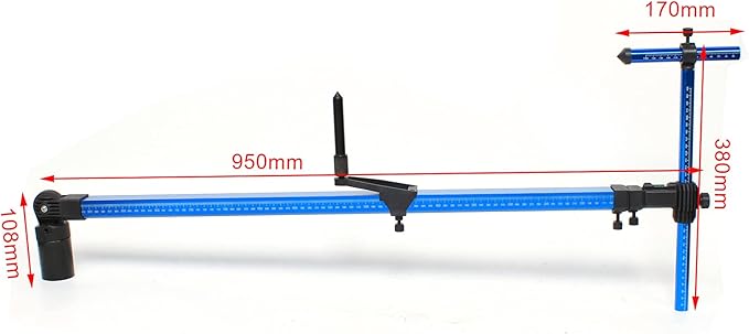 Measuring Ruler, High Precision 2D Measuring System Adjustable Auto Body Frame Machine Repair Tool For Construction, Machinery Maintenance