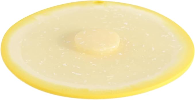 Charles Viancin - Lemon Silicone Lid for Food Storage and Cooking - 9''/23cm - Airtight Seal on Any Smooth Rim Surface - BPA-Free - Oven, Microwave, Freezer, Stovetop and Dishwasher Safe