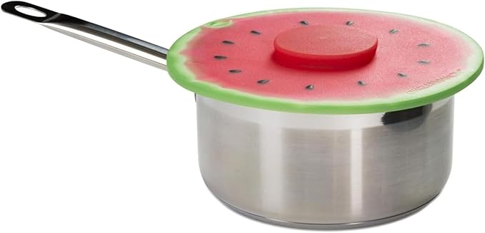 Charles Viancin - Watermelon Silicone Lid for Food Storage and Cooking - 11''/28cm - Airtight Seal on Any Smooth Rim Surface - BPA-Free - Oven, Microwave, Freezer, Stovetop and Dishwasher Safe