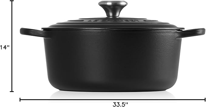 Le Creuset Enameled Cast Iron Signature Round Dutch Oven, 5.5 qt., Licorice