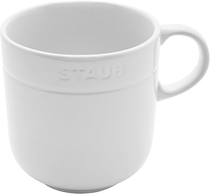 Staub Ceramic Dinnerware 4-pc 16 oz. Mug Set - White