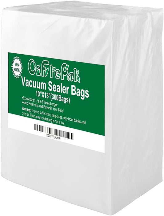 O2frepak 300 Count 10x13 Plus Quart Vacuum Sealer Bags with BPA Free and Heavy Duty, Vacuum Seal Food Sealer Bags,Great for Food Storage Vaccume Sealer PreCut Bag