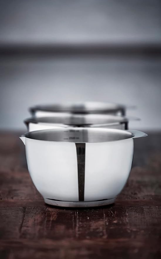 Rosti Precision Craft Mixing Bowl Set 3 Liter Elevate Your Culinary Experience Stylish Nesting Bowls for Effortless Cooking and Baking