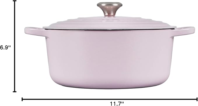 Le Creuset Enameled Cast Iron Signature Round Dutch Oven, 7.25 qt., Shallot