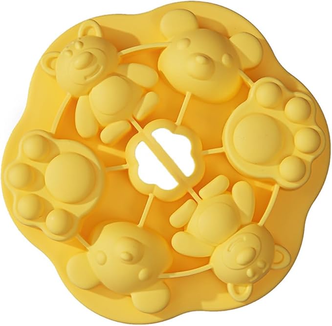 Bear Silicone Molds for Baking, Non-Stick Handmade Cake Mold for DIY Bake, Chocolate Cover Cookie Silicone Molds for Candy Mini Cakes Jelly Baking