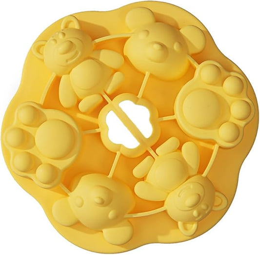 Bear Silicone Molds for Baking, Non-Stick Handmade Cake Mold for DIY Bake, Chocolate Cover Cookie Silicone Molds for Candy Mini Cakes Jelly Baking