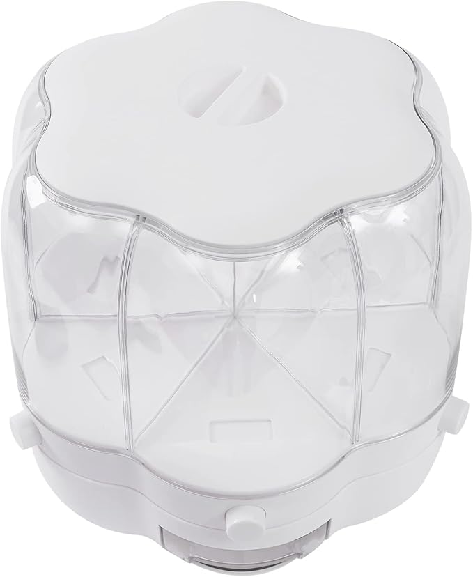 360° Rotatable Cereal Dispenser, One-Click Rice Output, Visible Round Multigrain Tank Cup Dry Rice Container Food Dispenser Sealed Grains Cans Grain Storage Tank for Storage Small Beans(Style 5)