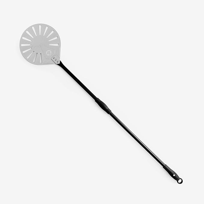 Chef Pomodoro Supreme Aluminum 9-Inch Turning Pizza Peel with Detachable Metal Handle for Easy Storage, 47-Inch Long, Gourmet Luxury Pizza Paddle for Baking Homemade Pizza Bread