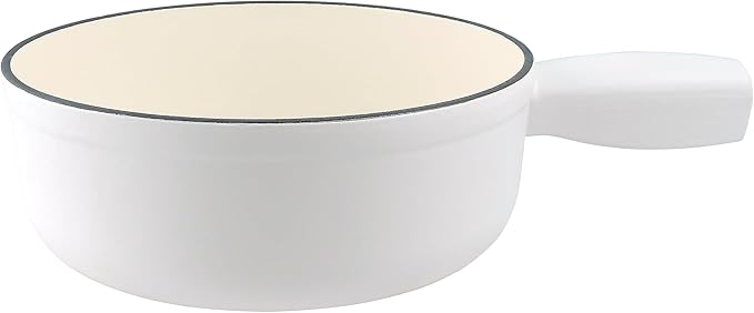 Swissmar Lugano 9 Piece Cast Iron Fondue Set - Matte White