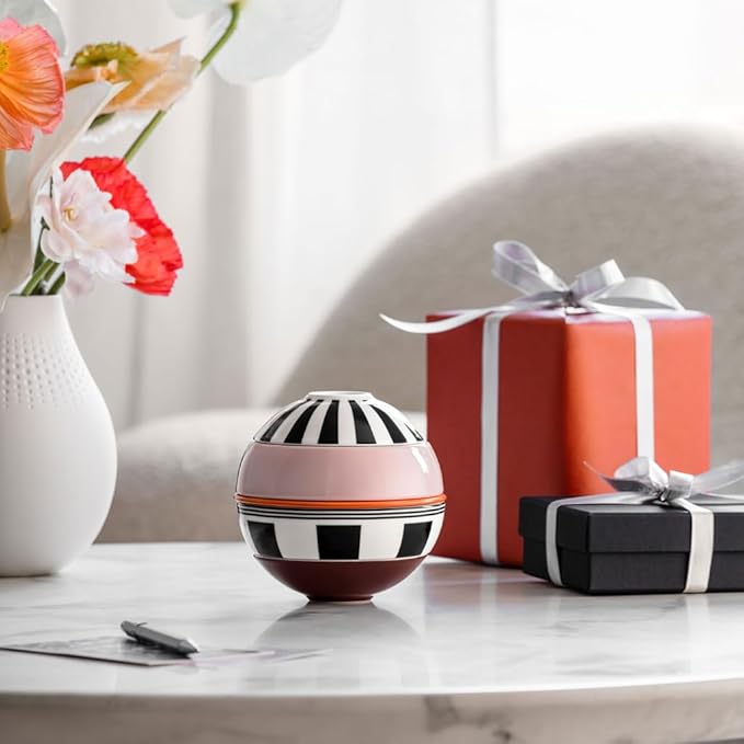 Villeroy & Boch Iconic Collection La petite Boule Memphis, Premium Porcelain, Made in Germany, Appetizer Set for 2, 5.5 x 5.5 in, Unique Coloful Design