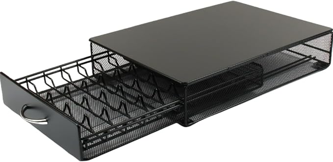 40 Coffee Pod Drawer, K Cup Holder，Coffee Capsule Storage Organizer，Black