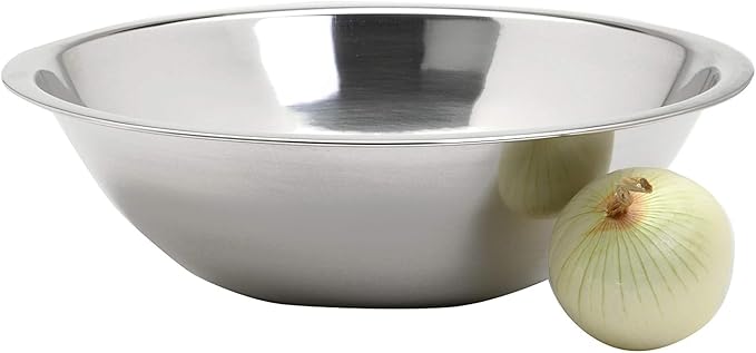 5 Quart Stainless Steel Mixing Bowl – Heavy-Duty Kitchen Bowl for Baking, Cooking, and Food Prep – Polished Mirror Finish, Deep Design, Dishwasher Safe, Rust-Resistant