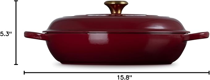 Le Creuset Enameled Cast Iron Signature Braiser, 3.5 qt., Rhone