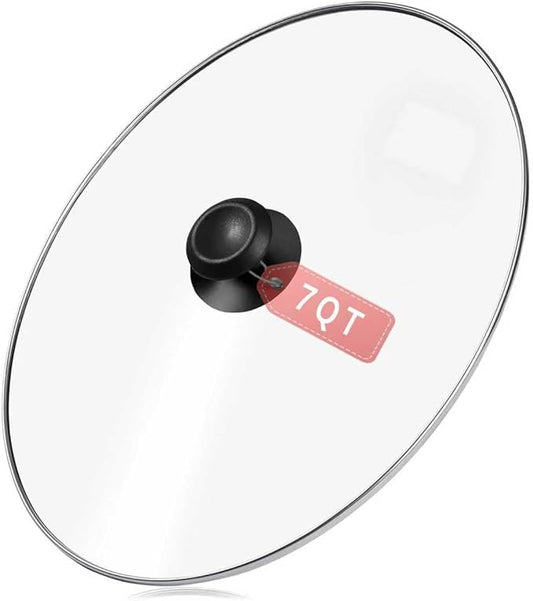 Oval Glass Lid 7 Quart Replacement for Crock Pot 7qt Slow Cooker SCV700SS and for Hamilton Beach Slow Cooker SCV700, 33474G, SCV700-KC, SCV700SS Replacement Oval 7 Quart Lids