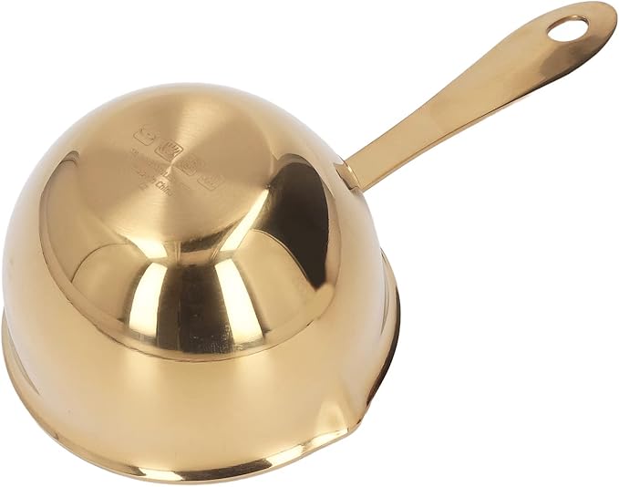 Butter Warmer Pot, 0.8 Quart Milk Warmer Pot with Dual Pour Spouts,Stainless Steel Chocolate Melting Pot,Multifunctional Sauce Pan,for Stove Top, Coffee Tea Soup Warming