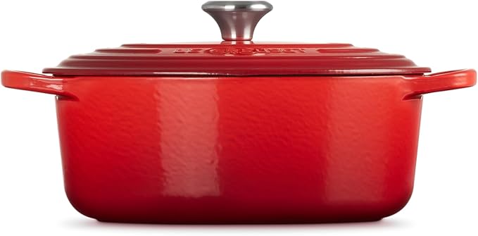 Le Creuset Enameled Cast Iron Signature Oval Dutch Oven, 2.75 qt., Cerise