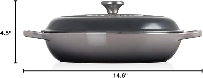 Le Creuset Enameled Cast Iron Signature Braiser, 5 qt., Oyster