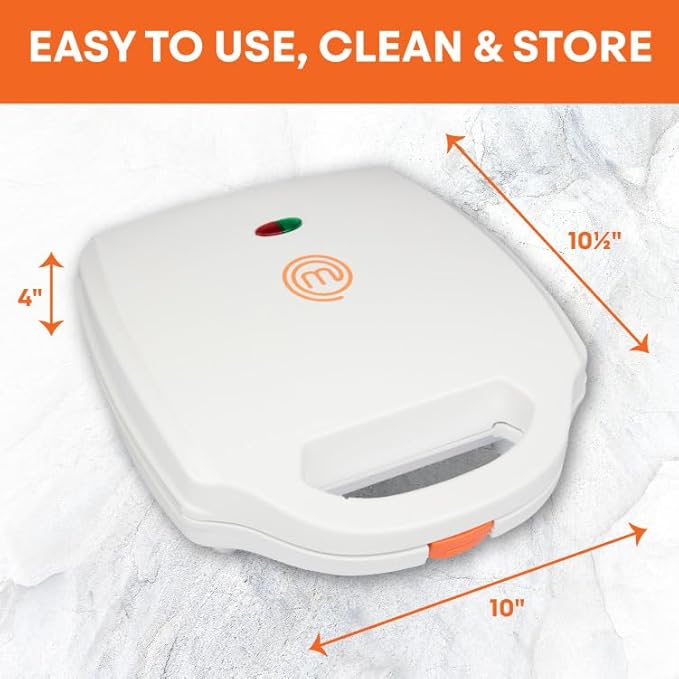 MasterChef Mini Pie & Quiche Maker- Thanksgiving Pie Baker Cooks 6 Small Pies or Quiches in Minutes- Non-stick Cooker w Dough Cutting Circle for Easy Measurement & Filling, Fall Cooking Must Have Gift