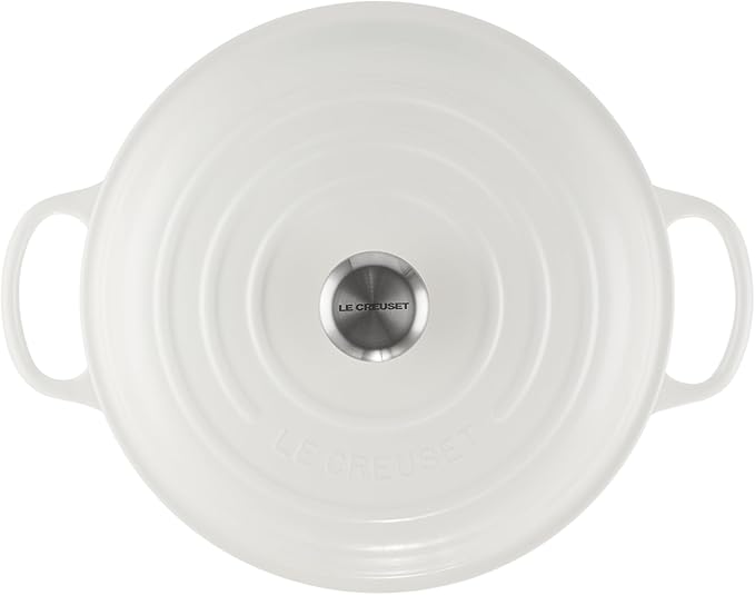 Le Creuset Enameled Cast Iron Signature Braiser, 3.5 qt., White