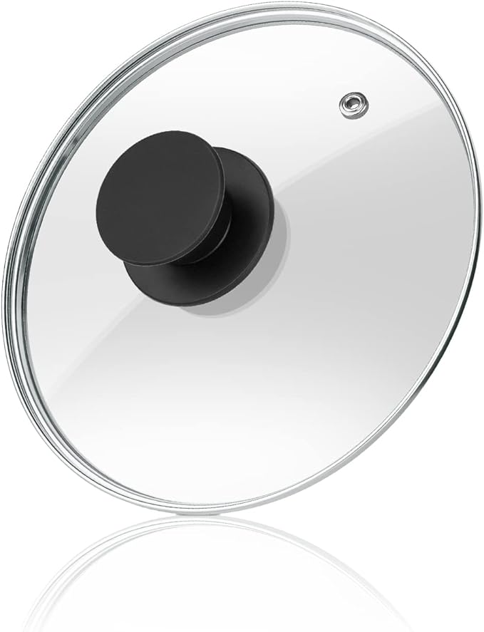 Wadaza Pan Lid 7 Inch - Tempered Glass Pot Lid - Oven Safe Replacement Glass Lid for Frying Pan Wok Pot Skillet