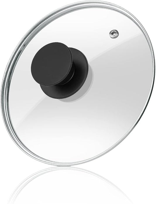 Wadaza Pan Lid 7 Inch - Tempered Glass Pot Lid - Oven Safe Replacement Glass Lid for Frying Pan Wok Pot Skillet