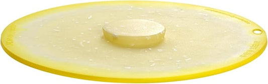 Charles Viancin - Lemon Silicone Lid for Food Storage and Cooking - 9''/23cm - Airtight Seal on Any Smooth Rim Surface - BPA-Free - Oven, Microwave, Freezer, Stovetop and Dishwasher Safe