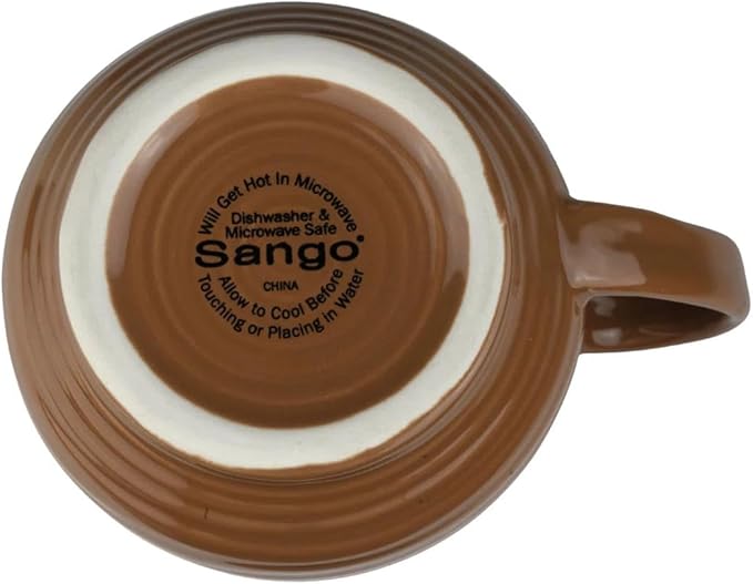 Sango 17.5 oz Stoneware Coffee Mugs Set of 4, Rustic Ceramic Mug with Speckled Reactive Glaze, Large Pottery Drinkware for Coffee or Tea, Dishwasher & Microwave Safe Mugs, Siterra Painter’s Palette