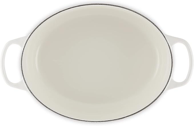 Le Creuset Enameled Cast Iron Signature Oval Dutch Oven, 6.75 qt., White