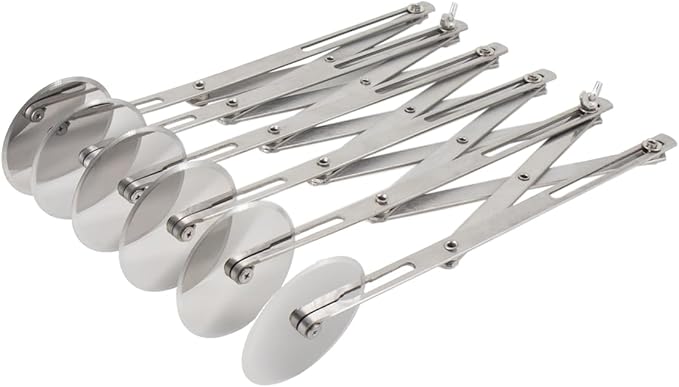 Pastry Cutter 6 Wheels Pizza Cutter Stainless Steel Dough Cutter Baking Tools Scalable Divider