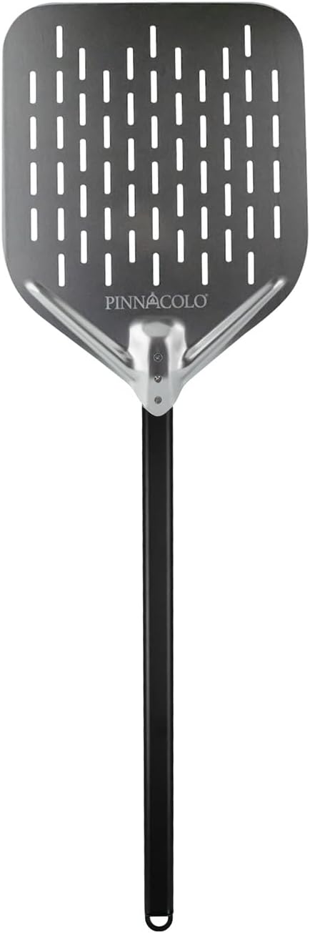 16 Inch Perforated Aluminum Pizza Peel with Handle - Lightweight and Premium, Perfect for Homemade Pizza, Bread, and Pastries
