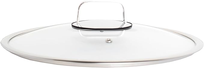 LIVWELL DiamondClad 12-Inch Glass Lid for Hybrid Cookware Set - Kitchen Gifts - Pots and Pan Set - Cooking and Dining - 12-Inch Skillet Lid - Skillet Covers and Frying Pans