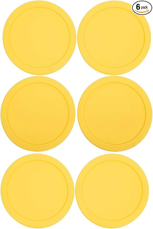 2 Cup/470 mL Yellow Replacement Lids/Covers for Pyrex 7200-PC, 2 Cup/16oz Anchor Hocking & Klare Ware Storage Bowls *Lids Only* - *Glass Container Not Included* (6 Pack, Yellow)