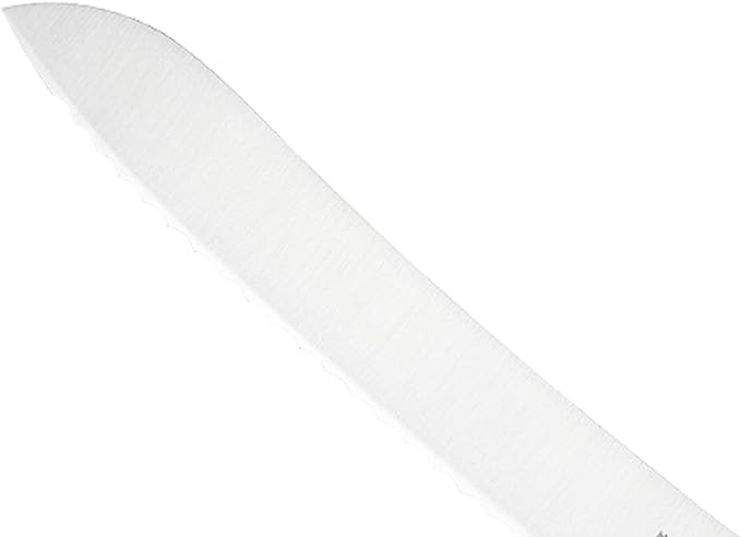 Mercer Culinary Millennia Color Handle Cutlery 9" Offset Bread Knife (Wavy Edge) Red