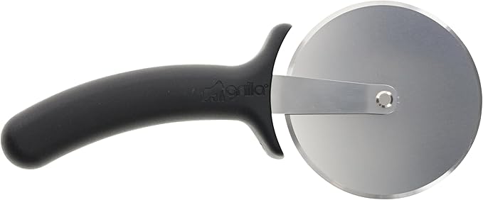 Grilla Pizza Cutter 4" Stainless Steel Blade with Ergonomic Handle and Finger Safety Guard for Pizza Slicing and Cutting