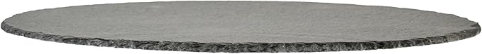 Restaurantware Slate Serving Trays 4 Pack of 11.81" Foam Feet Charcuterie Stone Plates Rustic Edges Freezable Black Square Serving Display Cheese Boards for Kitchen, Gourmet, Dining, Parties