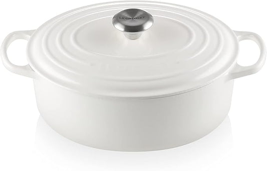 Le Creuset Enameled Cast Iron Signature Oval Dutch Oven, 5 qt. , White