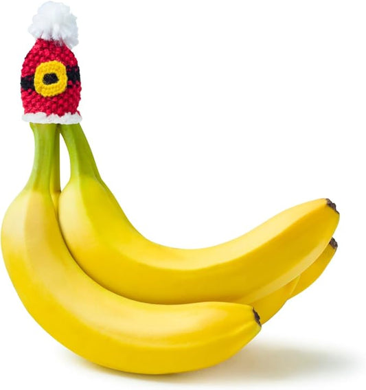 NANA HATS Banana Keeper for Freshness, Banana Cap & Covers, Organic Bananas Storage Solution, Keep Bananas Fresh Longer, Silicone Protector Case for Lunch Box or Kitchen Use, Santa