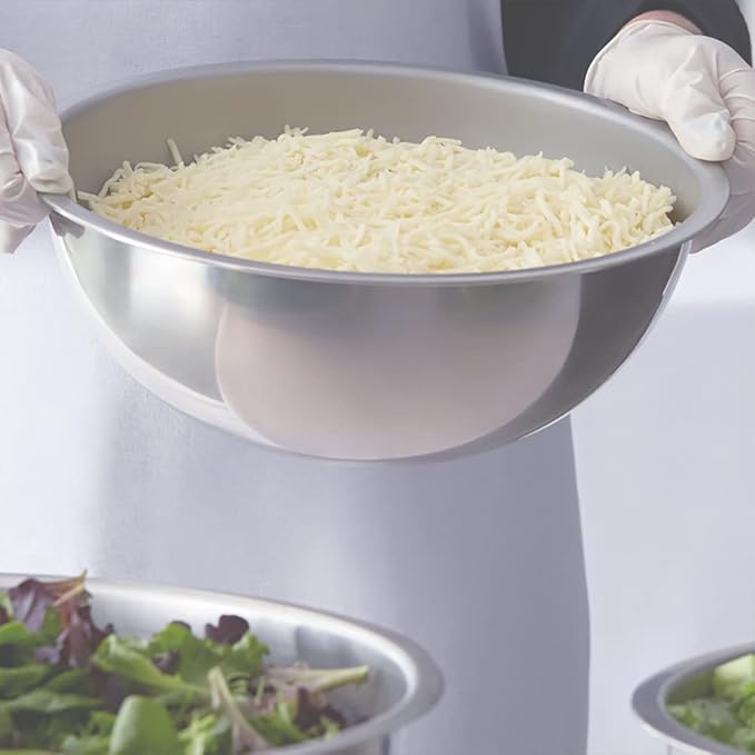 Betolla 5 Quart Heavy-Duty Stainless Steel Mixing Bowl – 22 Gauge (0.8 mm) Flat Base Prep Bowl with Curved Lip for Baking, Cooking & Food Prep