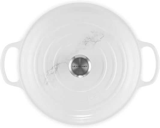 Le Creuset Enameled Cast Iron Signature Braiser, 3.5 qt., Marble