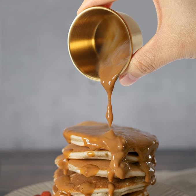 Ramekin Sauce Dipping Bowl Mini Sauce Cups Pudding Condiment Cups for Home Party Restaurant (Golden 12PCS 60ml)