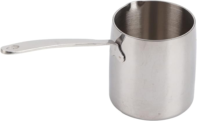 Stainless Steel Butter Warmer Pot with Scale Marks - 700ml/23.66oz Milk Heating Pot for Chocolate, Coffee, Tea - Multi-Layer Melting for Kitchen, Stovetop Safe(700ML)