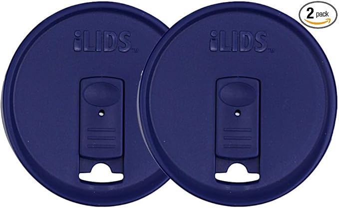 Mason Jar Drink Lid, Regular Mouth, Cobalt, Pack of 2