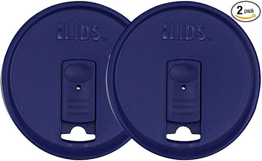 Mason Jar Drink Lid, Regular Mouth, Cobalt, Pack of 2