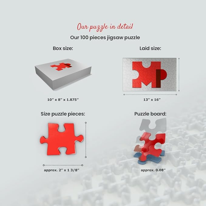 MyPuzzle Skyline of The Old City at The Western Wall and The Temple Mount in Jerusalem Israel - Premium 100 Piece Jigsaw Puzzle for Adults