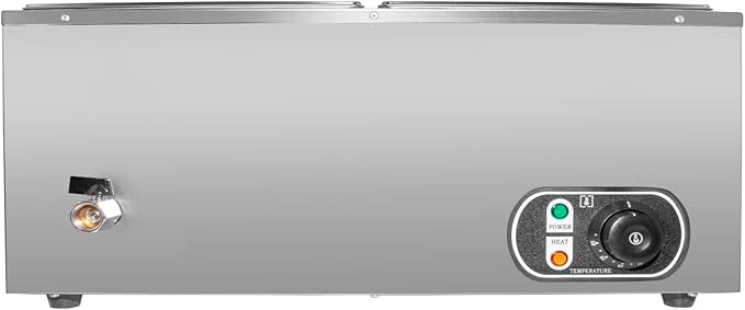 ALDKitchen Bain Marie Food Warmer | Electric Steam Buffet Warmer | 110V (4 tanks)